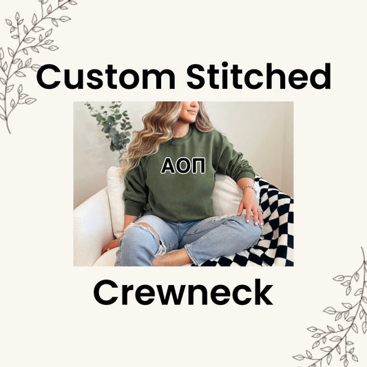 *Custom Stitched-Crewneck 3 letter