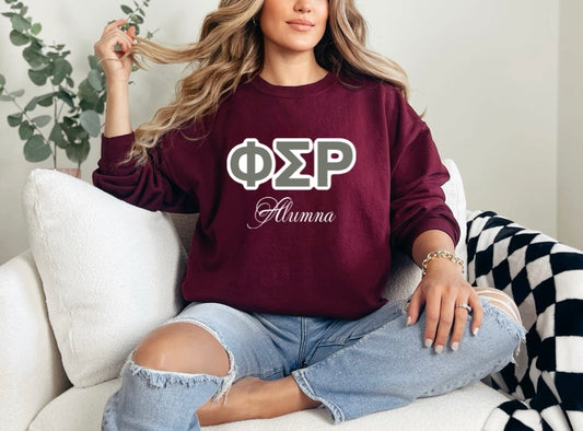 Phi Sigma Rho Alumna Stitched Crewneck